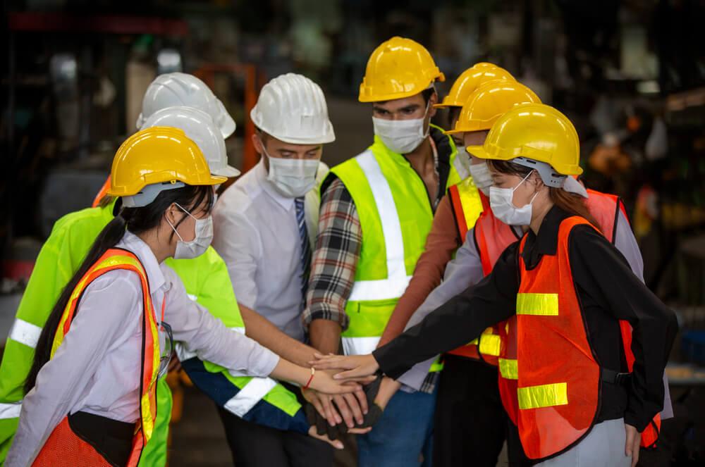 Postured leading a training group